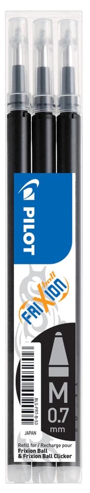 Se Pilot Refill frixion sort 0.7 mm pakke m/3 stk online her - Ean: 4902505356056